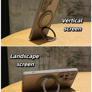 Custodia <span class=keywords><strong>per</strong></span> telefono magnetica opaca <span class=keywords><strong>per</strong></span> <span class=keywords><strong>Samsung</strong></span> <span class=keywords><strong>Galaxy</strong></span> S25 Ultra Edge S23 S24 Ultra FE Plus A55 56 <span class=keywords><strong>cover</strong></span> antiurto con supporto nascosto - Product Image 3