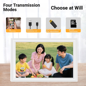 Цифровая фоторамка Rovesky 10 дюймов, черно-белая, с сенсорным экраном, узкая рамка, АБС-пластик, облачные функции, в наличии - Product Image 2