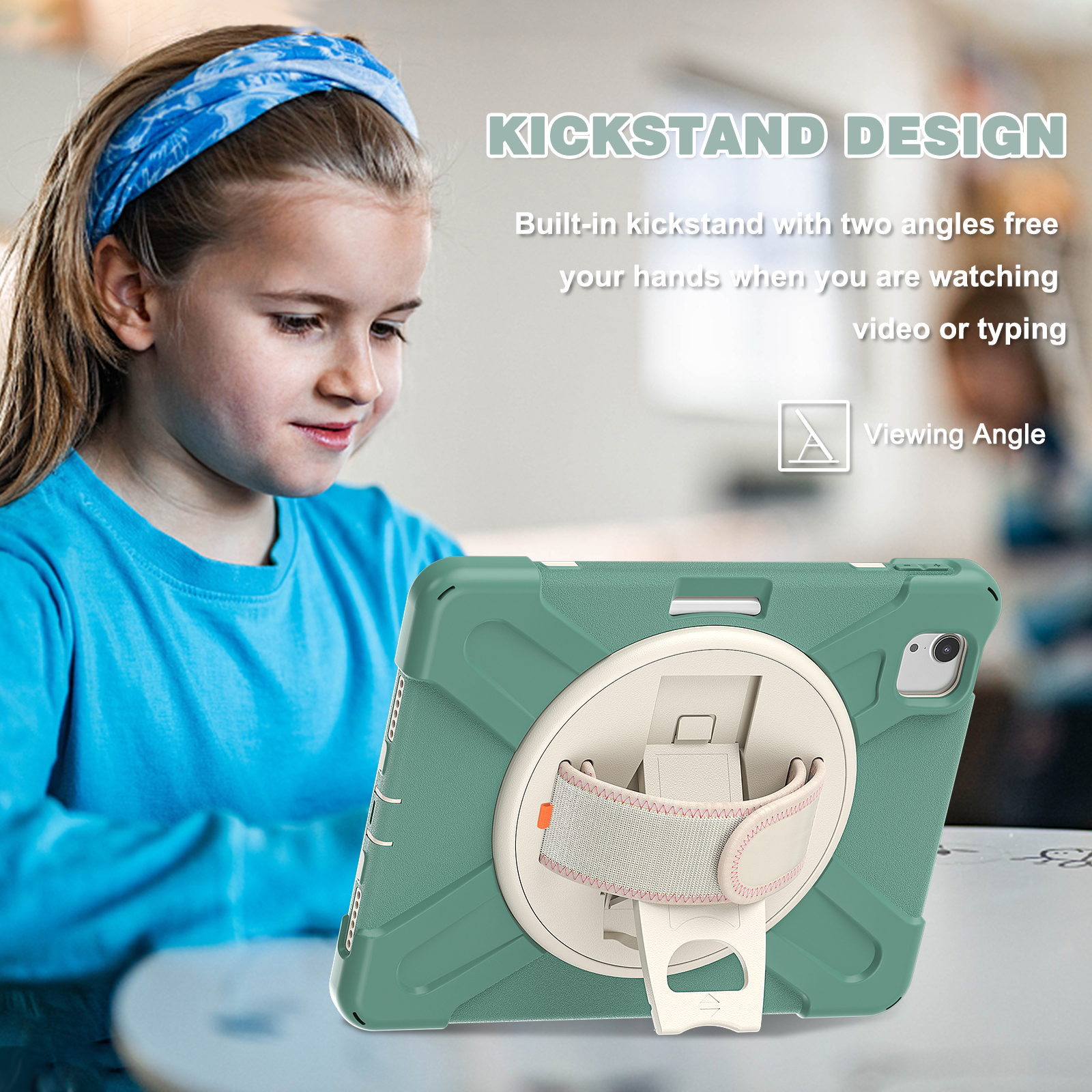 Чехол для iPad Air 4 10,9 дюйма 2020 с держателем для карандашей, откидной ножкой и плечевым ремнем для Ipad 10,9, чехол для планшета