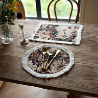 Napperons tissés lavables pour cuisine et salle à manger, résistants aux taches et à la chaleur, pour la décoration de table à la maison et les fêtes en intérieur