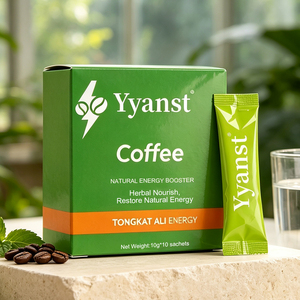 Café Energético Tongkat Ali, Fórmula Herbal Natural Vital, 10g*10 Sobres, Bebida Instantánea para el Bienestar, Marca Privada OEM - Product Image 4