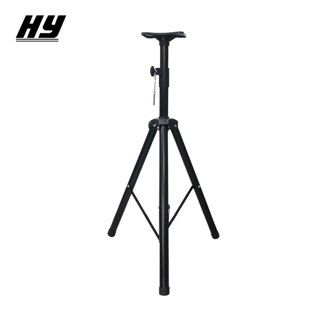 Professional Black Metal Foldable Durable 1.8m Adjustable Height Floor Standing Speaker Stand