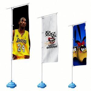 Drapeau de plage Nobori personnalisé imprimé double face, forme carrée, 180x60cm, bannière volante - Product Image 6