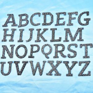 Parches de transferencia de diamantes de imitación para ropa y sombreros, adornos de cristal de fijación en caliente, negro, alfabeto, 3D - Product Image 2