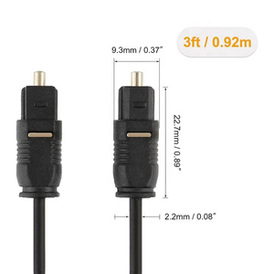 Cable de Audio Óptico Digital Toslink de Alta Calidad de 1m 2m 3m 5m 10m 20m, Color Negro, para Barra de Sonido de Cine en Casa - Product Image 3