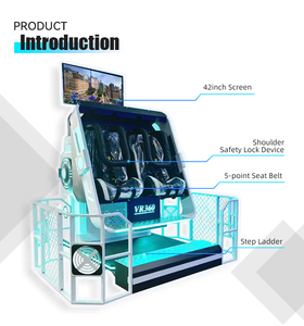 เครื่องเล่นเกม <span class=keywords><strong>VR</strong></span> <span class=keywords><strong>360</strong></span> องศาแบบหยอดเหรียญสำหรับสวนสนุกเชิงพาณิชย์ ยี่ห้อ YHY ราคาขายส่ง พร้อมเก้าอี้เคลื่อนไหว 2 ที่นั่ง - Product Image 3