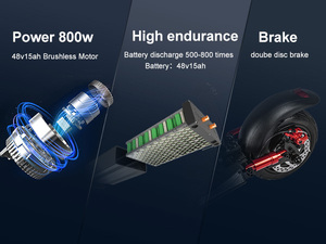 EU kho Xe Điện người lớn mạnh mẽ 800W 48V 15ah chỗ ngồi unisex hai bánh xe tay ga Tốc độ tối đa <span class=keywords><strong>45</strong></span> km/h phạm vi 65km mỗi 150kg - Product Image 5