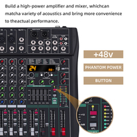 Console de mixage audio professionnelle 17 canaux, 24 effets DSP, USB, Bluetooth, alimentation fantôme 48V, table de mixage pour scène live, église