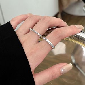 S925 Sterling Silver Letter <b>Open</b> <b>Ring</b> For Women Gift Jewelry - Product Image 1