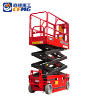 Plateforme élévatrice à ciseaux autopropulsée CFMG 6m, capacité 380kg, modèle CFPT0608NP, plateau pivotant, transmission 4x2, pour deux travailleurs, tâches aériennes