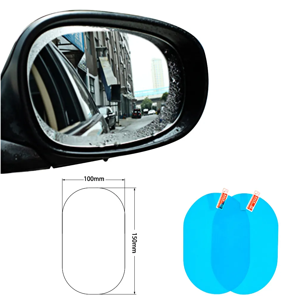 Car Rear Mirror Protective Film Anti Fog Window Clear Rainproof Rear View Mirror Protective Soft Film Auto Accessories