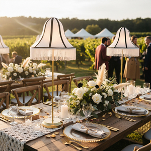 Tùy chỉnh vải bảng đèn bóng râm bao gồm Linen mây dệt vòng chụp đèn cho đám cưới trang trí đèn bàn đèn sàn - Product Image 6