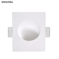 GW07022 Plafonnier encastré sans cadre en plâtre gypse, peignable, module LED GU10 7-15W IP20, driver Eaglerise pour hôtels commerciaux