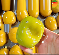 Balle anti-stress artisanale croustillante au citron, jouet à presser, fruit changeant de couleur, balle sensorielle ASMR pour soulager le stress