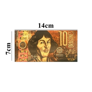 Nuovo Design di alta qualità carta di raccolta Copernicus 10 biglietto biglietto di plastica lamina d'oro placcato banconota - Product Image 2