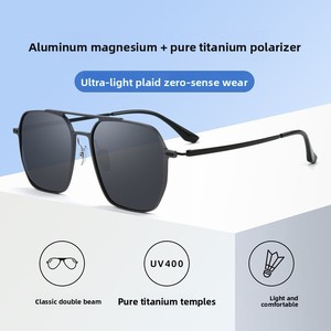 Lunettes <span class=keywords><strong>de</strong></span> <span class=keywords><strong>soleil</strong></span> ultra-légères en <span class=keywords><strong>aluminium</strong></span>, magnésium et titane pur, lunettes <span class=keywords><strong>de</strong></span> <span class=keywords><strong>soleil</strong></span> polarisées noires <span class=keywords><strong>haut</strong></span> <span class=keywords><strong>de</strong></span> <span class=keywords><strong>gamme</strong></span> résistantes aux UV pour l'extérieur - Product Image 3