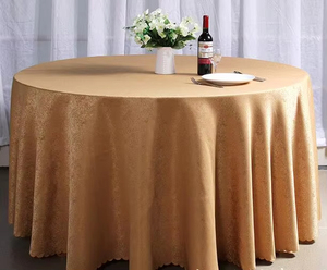 Nappe ronde dorée <span class=keywords><strong>de</strong></span> 120 pouces <span class=keywords><strong>de</strong></span> l'usine <span class=keywords><strong>de</strong></span> nappes - Nappe <span class=keywords><strong>de</strong></span> qualité supérieure pour mariage, fête, banquet et événements - Product Image 1