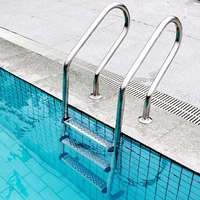 Échelle de piscine en acier inoxydable Huaxi SF avec main courante de qualité 316, 2-5/4 marches, équipement de sécurité pour piscine