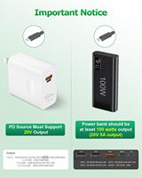 Câble d'alimentation USB-C vers DC Starlink Mini 100W, câble d'alimentation USB Type-C vers DC direct vers USB-C 100W PD étanche 18AWG