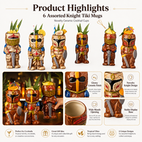 Mug à bière en céramique Novelty Knight, tasse à cocktail créative, verrerie émaillée pour bar, fête, décoration intérieure, cadeau, utilisation en restaurant