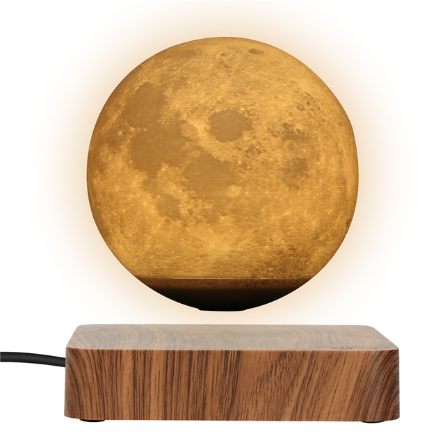 Creative 3D Magnetic Levitation LED Night Light Moon Lamp Floating Home Decoration Touch Control for Holiday DIY Fashion Gift