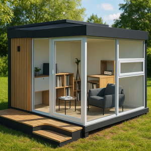 Cabine de travail mobile préfabriquée au design moderne pour l'extérieur Chambres et cabine de jardin préfabriquées isolées Maison comme espace d'intimité - Product Image 2