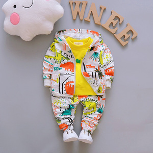 2023 printemps nouveau enfant en bas âge bébé garçons vêtements ensembles imprimer Graffiti 1-4 ans <span class=keywords><strong>pull</strong></span> décontracté 3 pièces garçons vêtements ensembles - Product Image 3