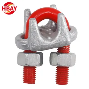 Prix de gros bon marché Forger galvanisé G450 Wire Rope Clip avec Red U Bolt