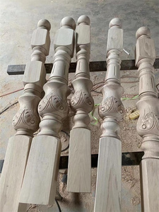 Balcón Decoración <span class=keywords><strong>de</strong></span> <span class=keywords><strong>madera</strong></span> Barandilla Pilar <span class=keywords><strong>para</strong></span> escaleras - Product Image 4