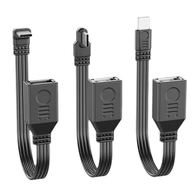 Flat C-type USB to OTG USB Cable 5-30cm Suitable for Phones Computers Function TYPE-C 90 Degree Male to USB 2.0 Female Adapter