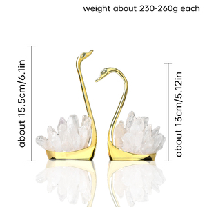 Chất Lượng Cao Sang Trọng Pha Lê Thủ Công Mỹ Nghệ Tinh Thể Động Vật Chữa Bệnh Rõ Ràng Thạch Anh Thiên Nga Cho Trang Trí Nội Thất - Product Image 3