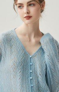 <span class=keywords><strong>Cardigan</strong></span> in Misto Cashmere da Donna Primaverile, Lavorazione Traforata, Scollo a V, Maglia Personalizzata, <span class=keywords><strong>Cardigan</strong></span> in Cashmere Largo e Leggero - Product Image 5