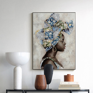 Mode Noir Fille Mur Décor <span class=keywords><strong>Graffiti</strong></span> Art Peintures Sur Toile Encadrée 16x24inch - Product Image 4
