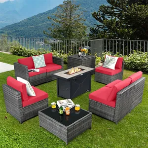 Stile moderno 12 posti impermeabile combinazione patio moderno rattan divano mobili da giardino per la raccolta a bordo piscina