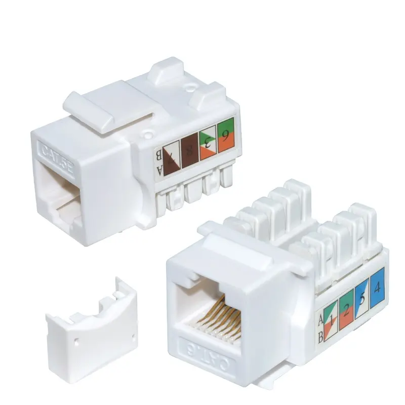 Keystone RJ45 accoppiatore bianco 180 gradi connettore orizzontale XJY-NE-170 CAT6 RJ45 martinetti modulari