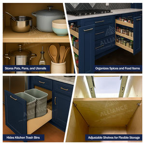 ตู้ครัวสไตล์เชคเกอร์สีน้ำเงิน H-BS B12 มีสินค้าในสต็อก |   บริการจัดส่งในพื้นที่อย่างรวดเร็ว |   ตู้ครัว RTA สไตล์อเมริกัน - Product Image 3