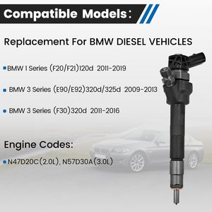 Injecteur diesel 13537810702 compatible avec BMW 320d 520d 330d 530d séries 1 3 5 X1 X3 X4 X6 2.0d 3.0d N47D20C <span class=keywords><strong>N57D30A</strong></span> - Product Image 2