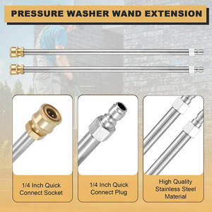 Tige d'extension pour pistolet à eau haute pression, 17 pouces, en acier inoxydable, connexion rapide, pour lavage de voiture et dégraissage - Product Image 3