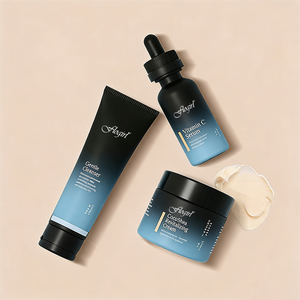 OEM ODM Nettoyant <span class=keywords><strong>visage</strong></span> exfoliant blanchissant hydratant réparateur Crème Sérum facial Ensemble de soins de la peau pour hommes de marque noire - Product Image 2
