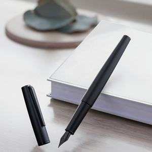 Forniture per ufficio scuola all'ingrosso calligrafia all'ingrosso penna stilografica stampa personalizzata Logo penne bianche laccatura nero opaco penna stilografica - Product Image 6