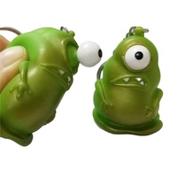 Gantungan kunci Monster 3D unik Mike Monster, Gantungan Kunci plastik, mata Pop-Out, paduan seng dan PVC unik