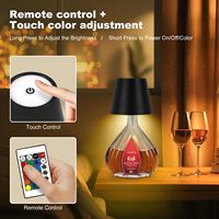 Lampe de table avec batterie sans fil rechargeable bouteille LED Restaurant Bar Modern Home Decor Luxury Gold Wholesale RGB Table Light Lamp