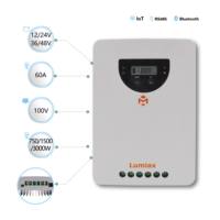 Contrôleur de charge solaire 60A 12V/24V avec écran LCD, tension de système pour contrôleur d'éclairage de collecteur, ROHS, Bluetooth