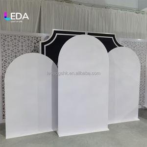 Arche de toile de fond blanche LEDA pour événements, fêtes et mariages – Offre spéciale - Product Image 3