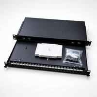Panneau de brassage à fibres optiques 19 pouces pour montage en rack, 12, 24, 48 fibres, adaptateurs SC LC FC ST, type tiroir, en acier laminé à froid, pour centre de données ODF