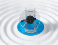 Mini ventilateur de bureau LED 3D de 12cm avec projecteur d'écran holographique, affichage de lumière publicitaire à piles, utilisation en extérieur, fourniture OEM