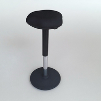 Tabouret de bureau à hauteur réglable et assise active Chaise pivotante ergonomique moderne pour postes de travail Matériau en tissu