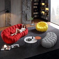 Ensemble de canapés Chesterfield modernes en cuir véritable ROCHE BOBOIS, structure en bois massif, pieds en acier inoxydable doré, forme confortable pour