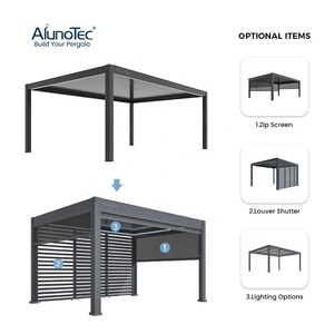 Vélocimétrie de jardin motorisé pour adultes, toit à levier, en aluminium, étanche, Kits de <span class=keywords><strong>Pergola</strong></span> d'extérieur - Product Image 5
