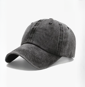 Gorra de béisbol de sarga de algodón desgastada estilo vintage, deportiva, sin estructura, de perfil bajo, tipo Dad Hat, tela común para ropa casual y urbana. - Product Image 3